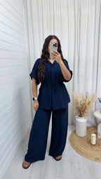Shacket and Trousers Co-Ord - NAVY