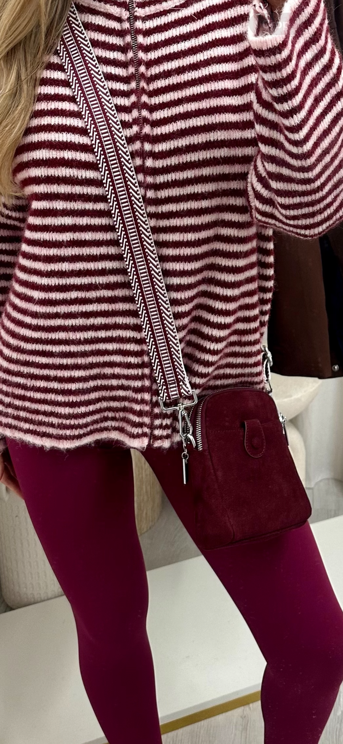 Mini Crossbody Bag - BURGUNDY