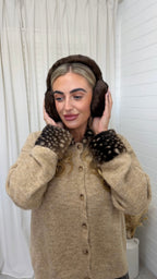 Faux Fur Ear Muffs - BROWN