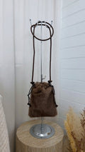 Faux Fur Pouch Bag - MOCHA