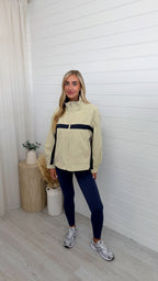 Vintage Track Jacket - BEIGE/NAVY
