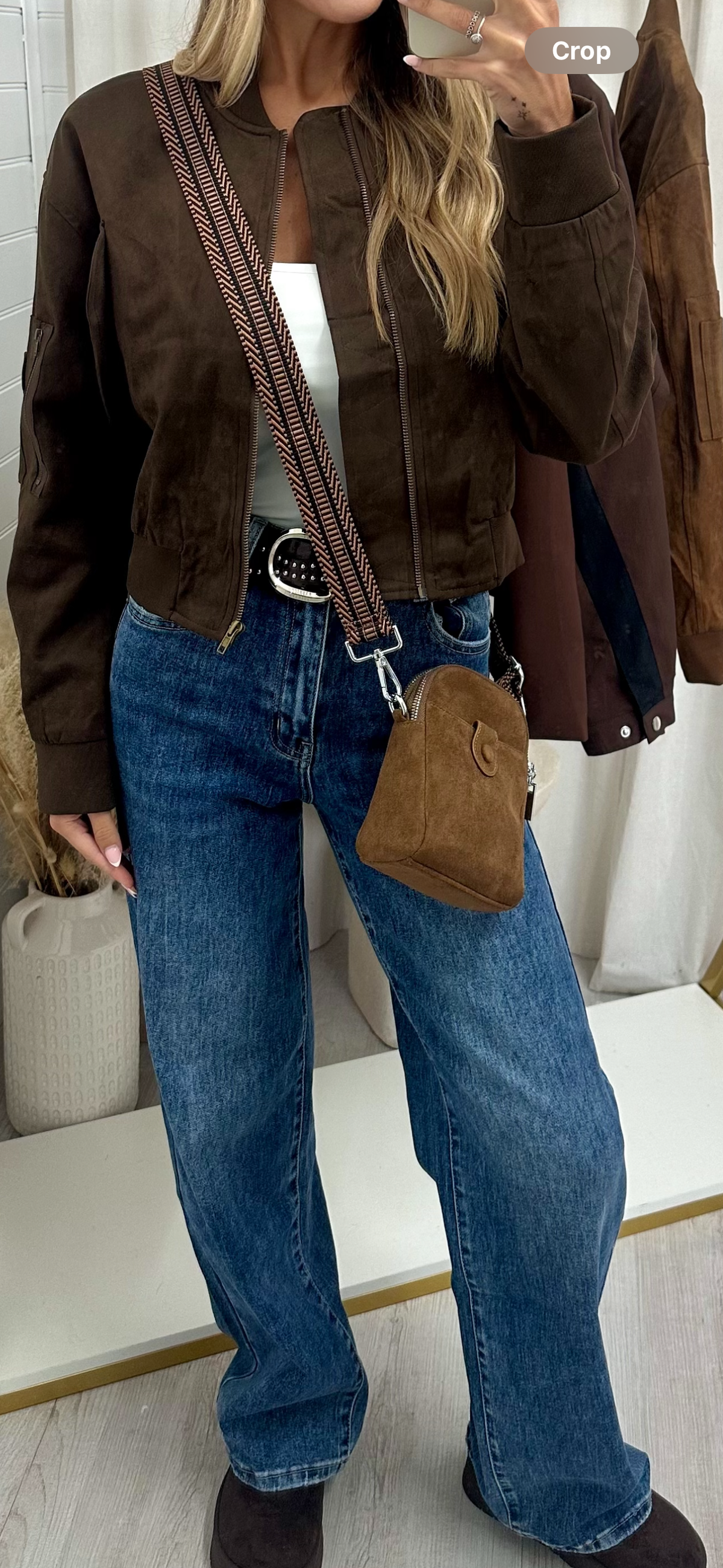 Mini Crossbody Bag - BROWN