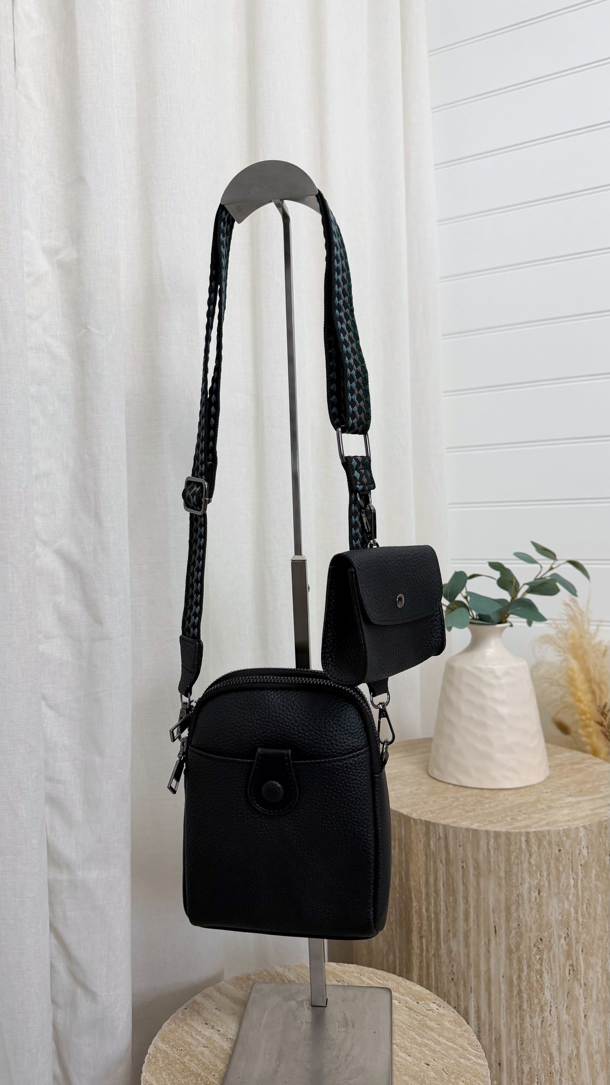 PU Mini Crossbody Bag - BLACK