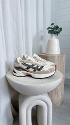Suede Mesh Insert Trainers - BEIGE/BROWN