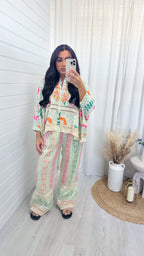 Metallic Tassel Boho Top and Trousers Co-Ordy