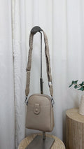 PU Mini Crossbody Bag -  BEIGE