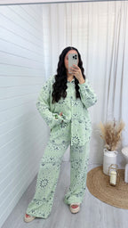 Paisley Cheesecloth Shirt and Trousers Co-Ord - MINT
