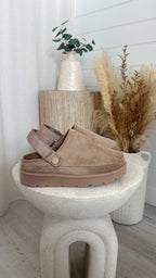 Mule Platform Slippers - KHAKI