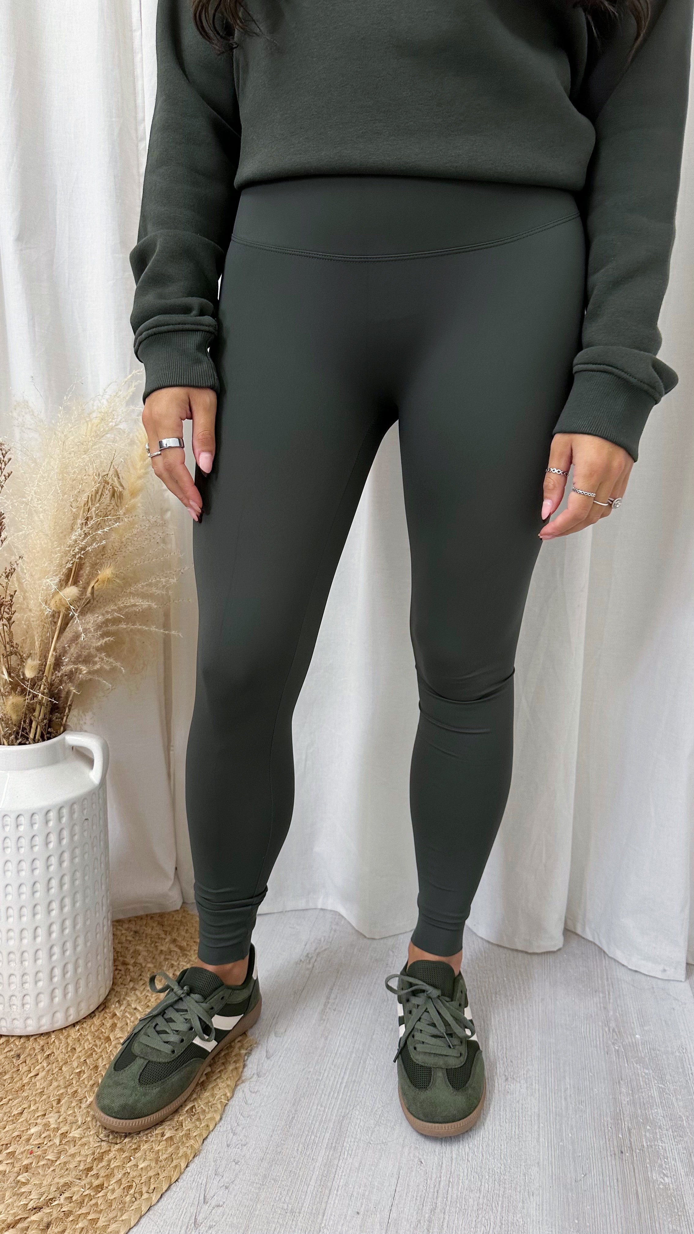 Body Sculpting Active Leggings - KHAKI