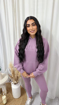 Embossed Stylist Oversized Hoodie - LILAC