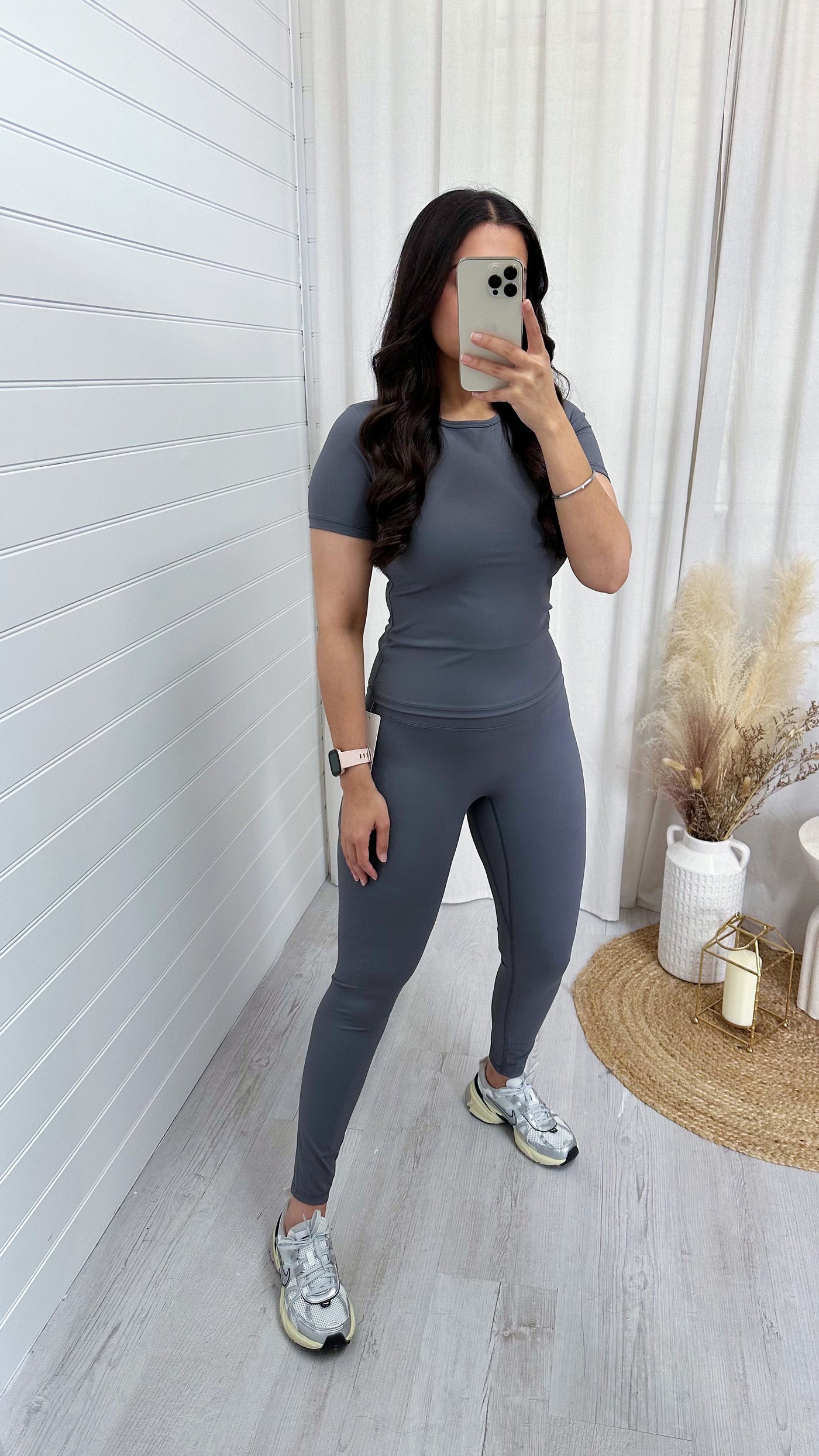 Butter Soft Gym Top and Leggings Co-Ord - CHARCOAL