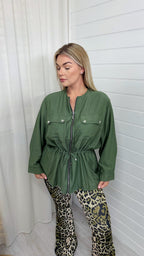 Lightweight Cargo Shacket - KHAKI