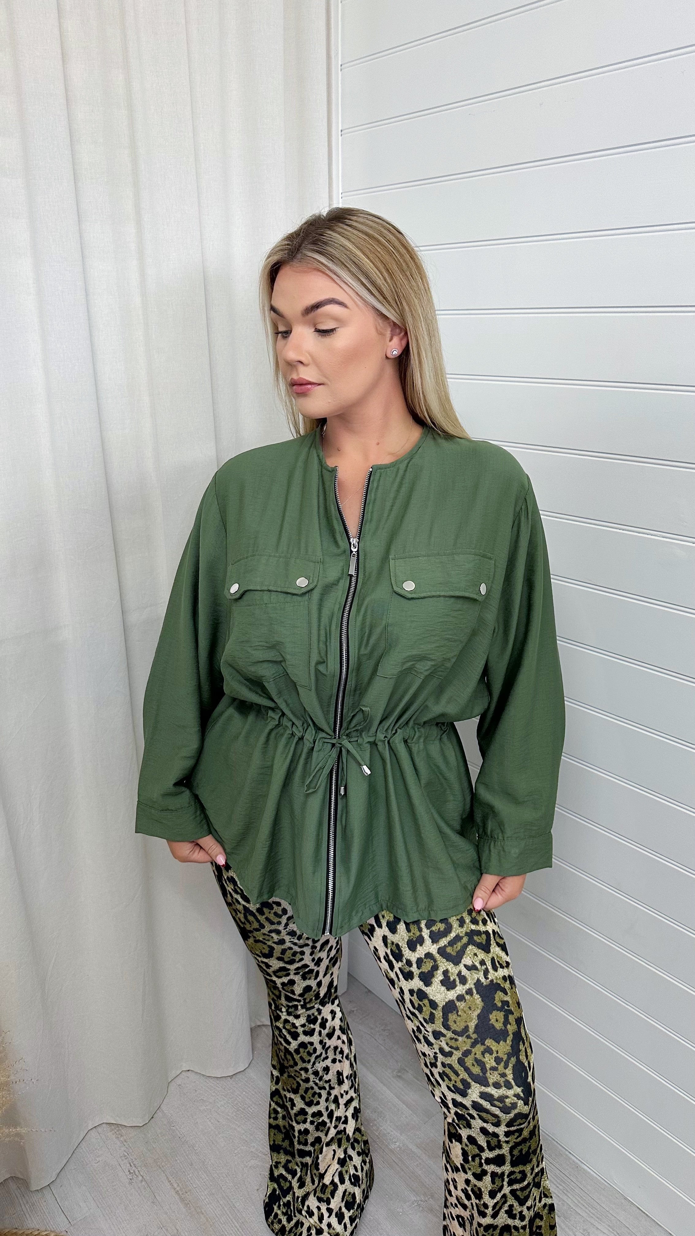 Lightweight Cargo Shacket - KHAKI