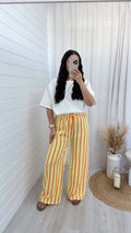 Neon Lightweight Stripe Trousers - ORANGE/YELLOW