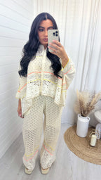 Embroidery Anglaise Boho Top and Trousers Co-Ord