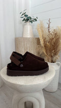 Mule Platform Slippers - BROWN