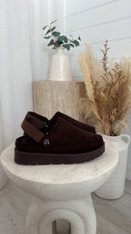 Mule Platform Slippers - BROWN