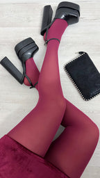 High Stretch Tights - BURGUNDY