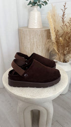 Mule Platform Slippers - BROWN