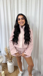 Polka Dot Windbreaker Co-Ord - PINK