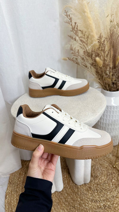 Classic Suede Sneakers - BEIGE/BLACK