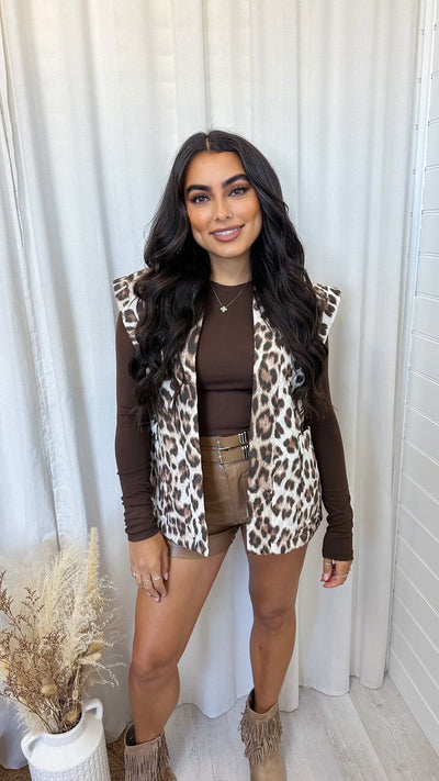 Leopard Print Celestial Sun Waistcoat