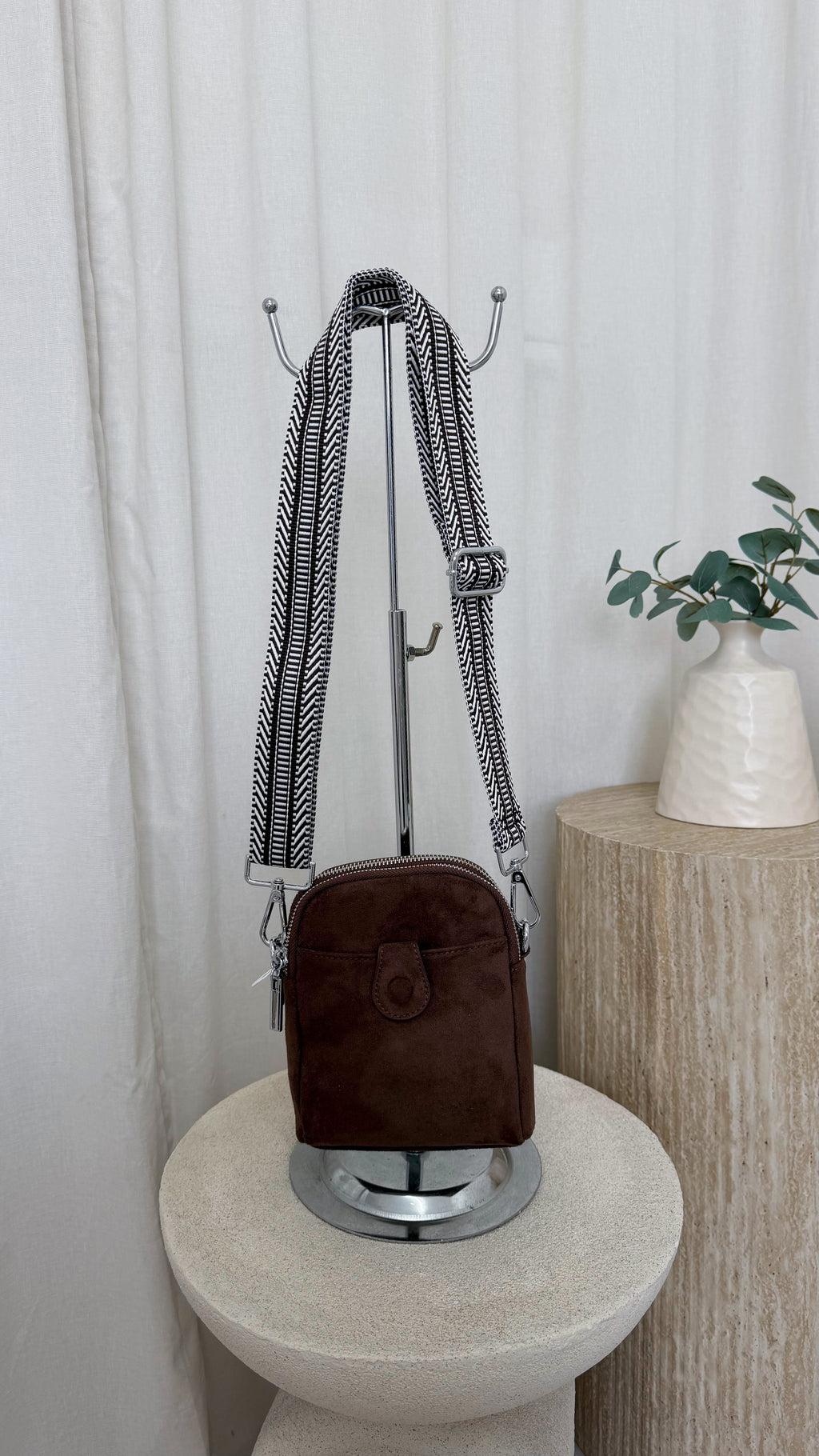 Mini Crossbody Bag - BROWN