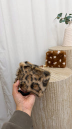 Leopard Print Faux Fur Purse