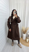 Premium Hooded Lightweight Mac - BROWN