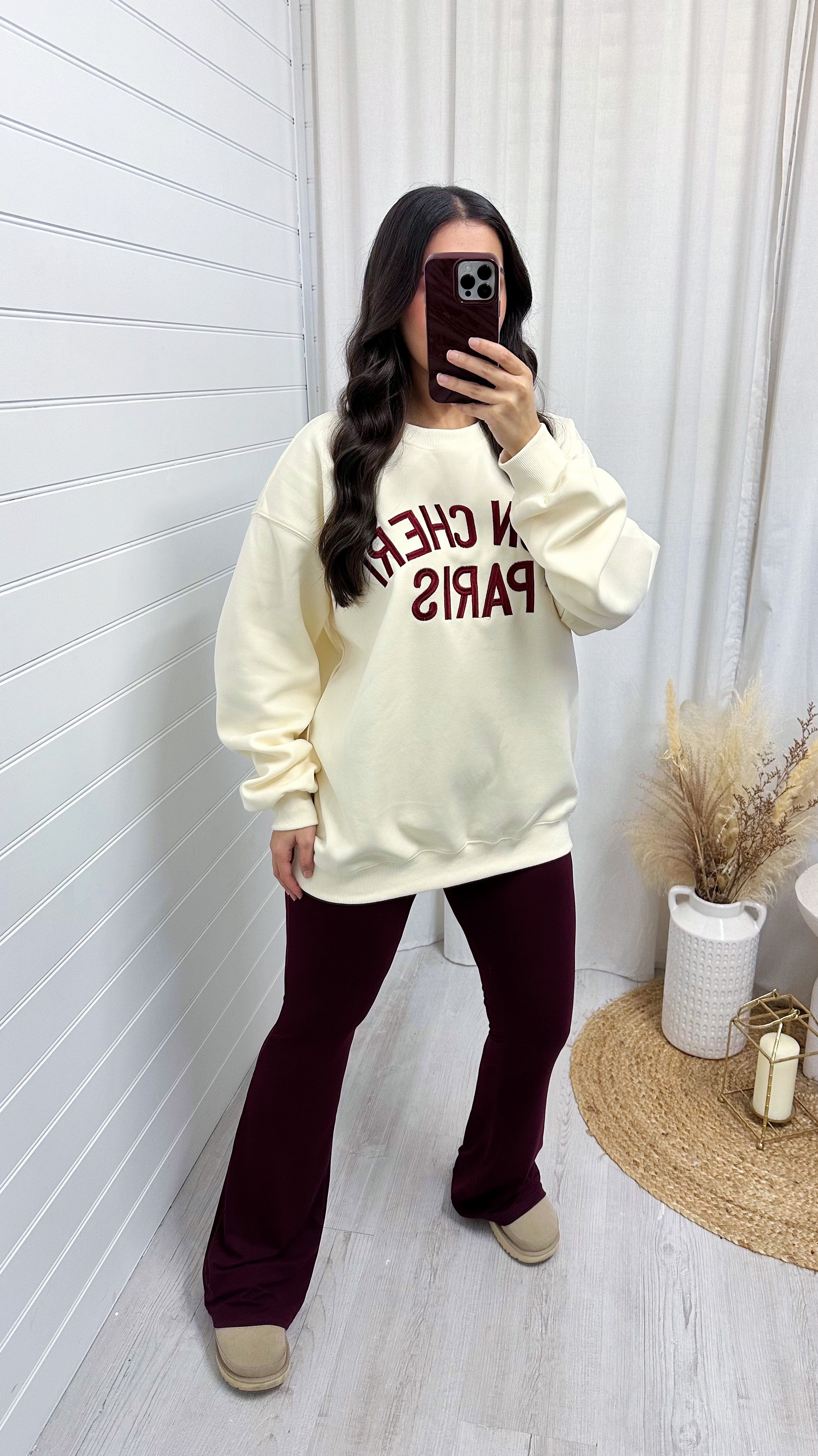 Basic Butter Soft Flares - BURGUNDY