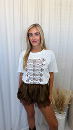Military Embroidered T-Shirt - WHITE