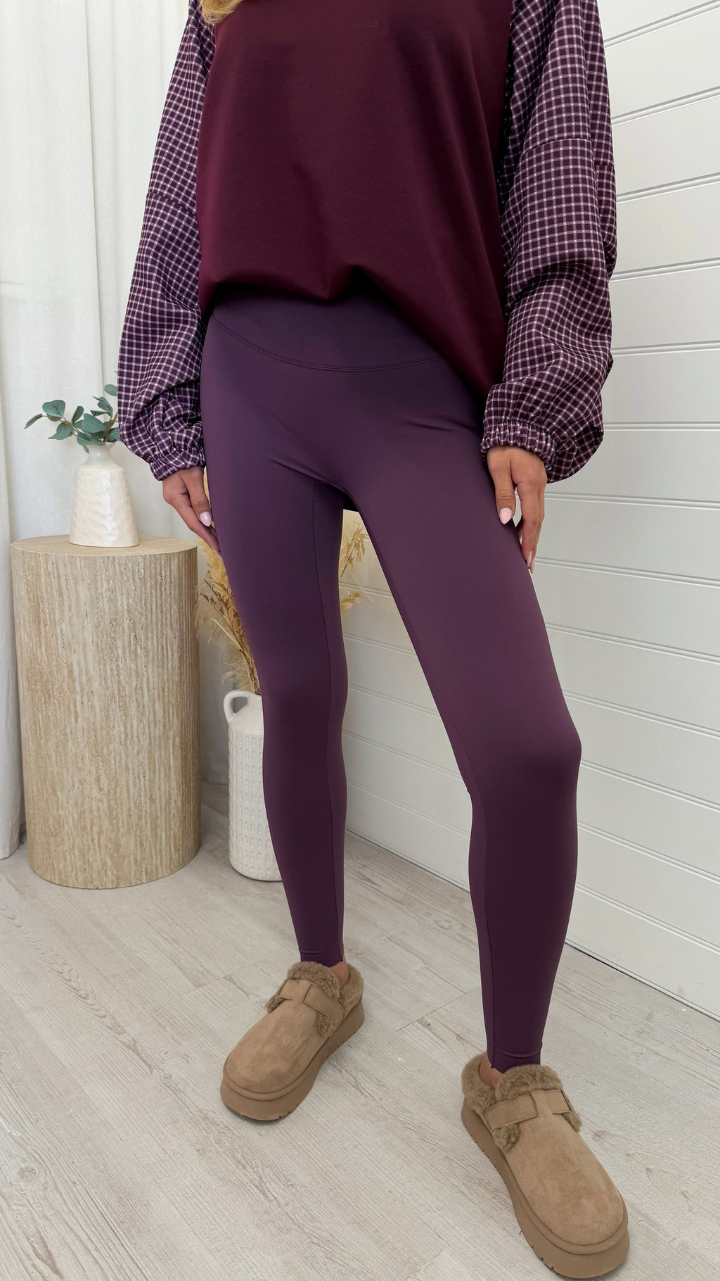 Body Sculpting Active Leggings - PLUM