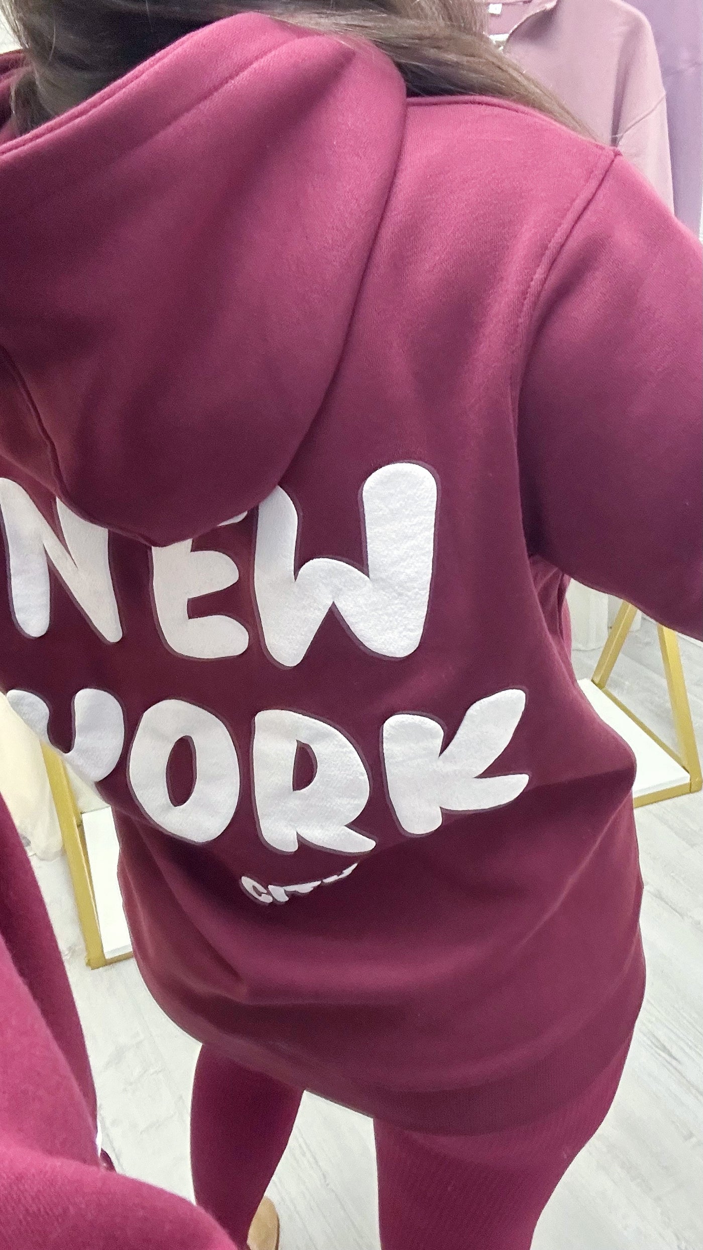 New York Bubble Hoodie - WINE