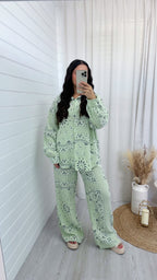 Paisley Cheesecloth Shirt and Trousers Co-Ord - MINT