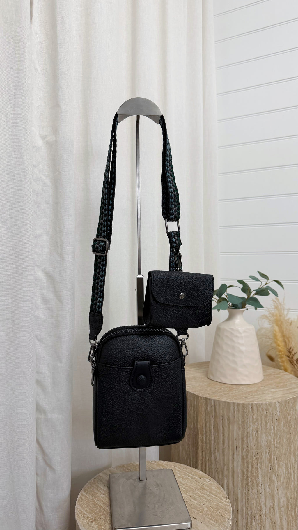 PU Mini Crossbody Bag - BLACK