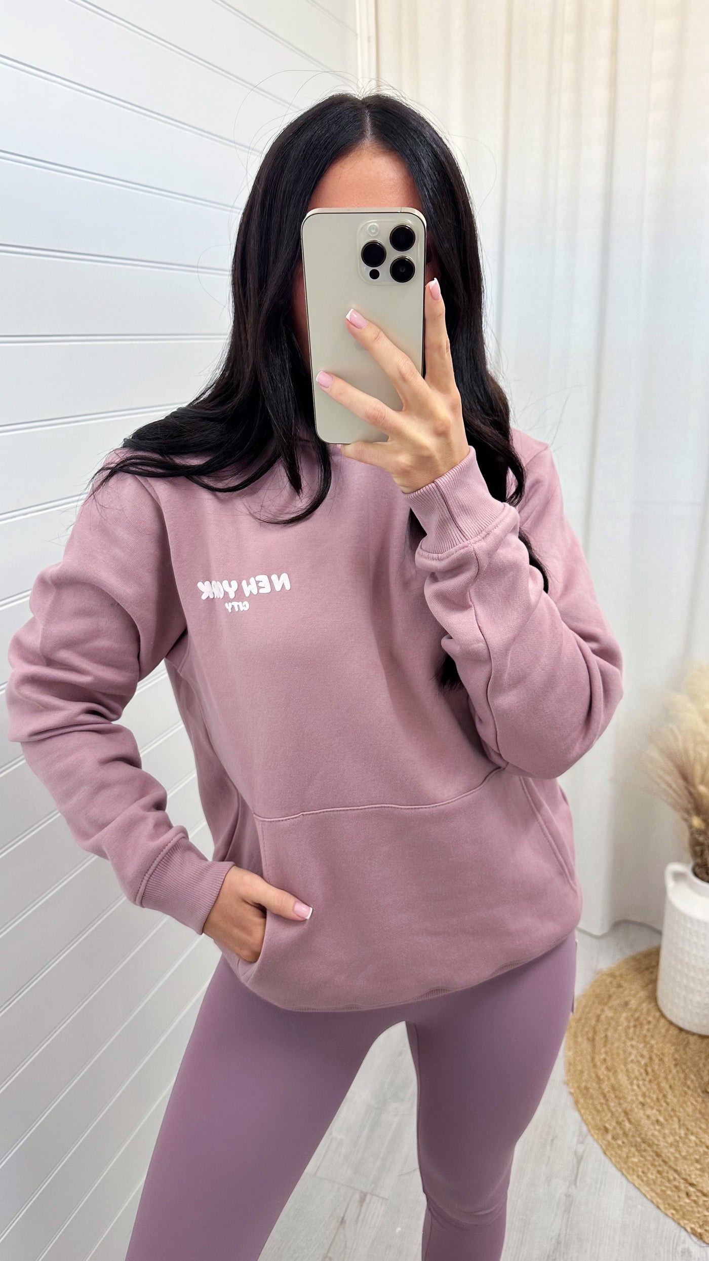 New York Bubble Hoodie - MAUVE