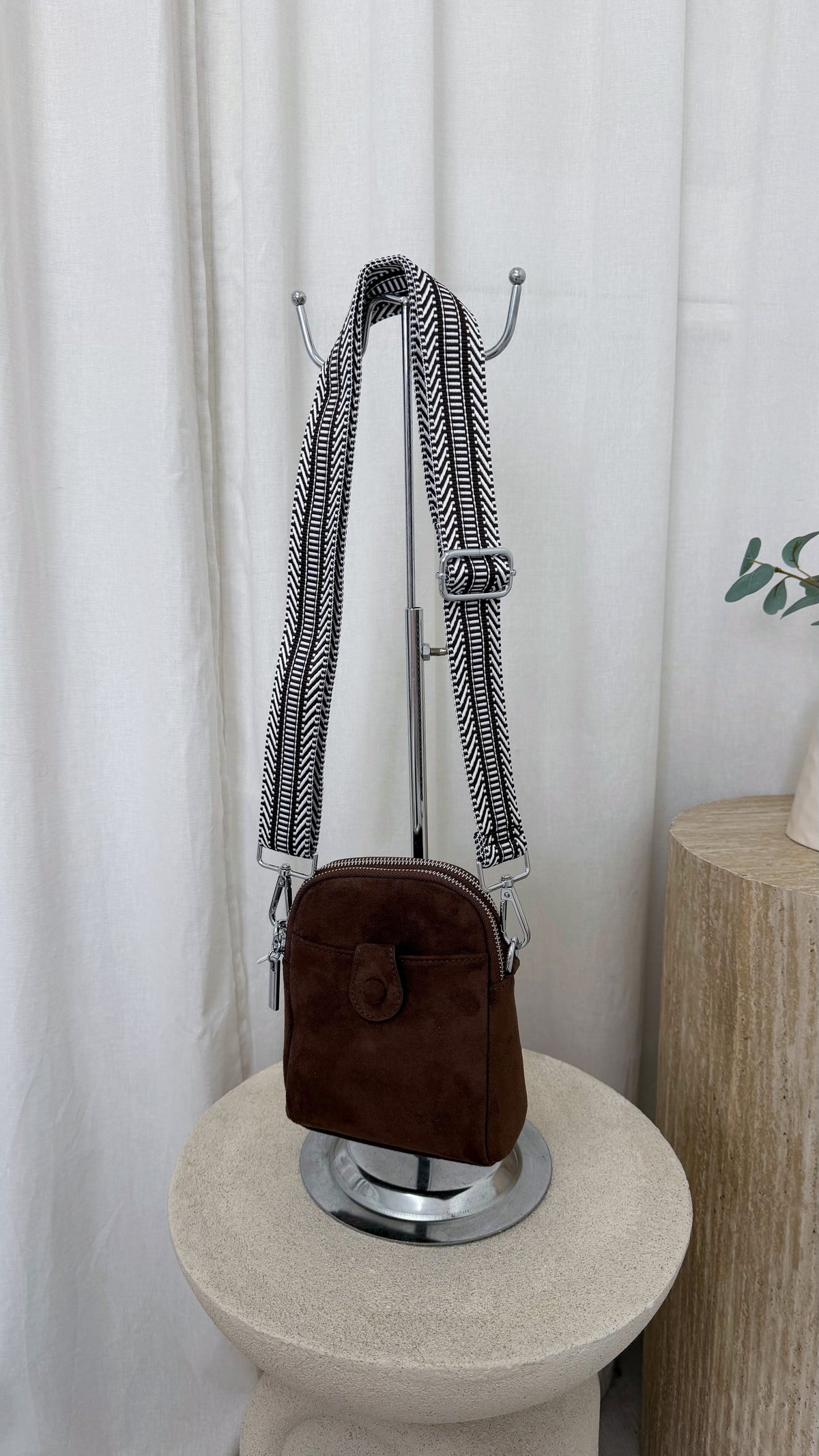 Mini Crossbody Bag - BROWN