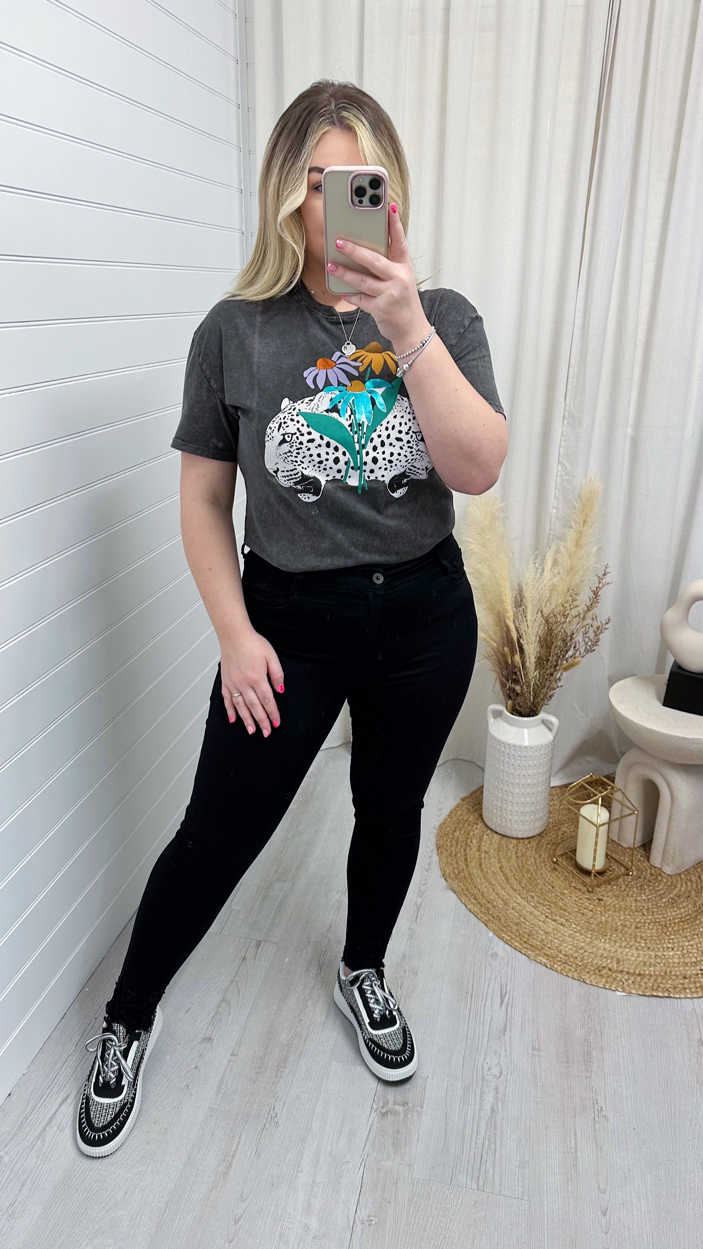 PLUS High Waisted Stretchy Frayed Hem Skinny Jeans - BLACK