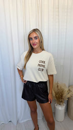 Cool Moms Club Oversized T-Shirt - CREAM
