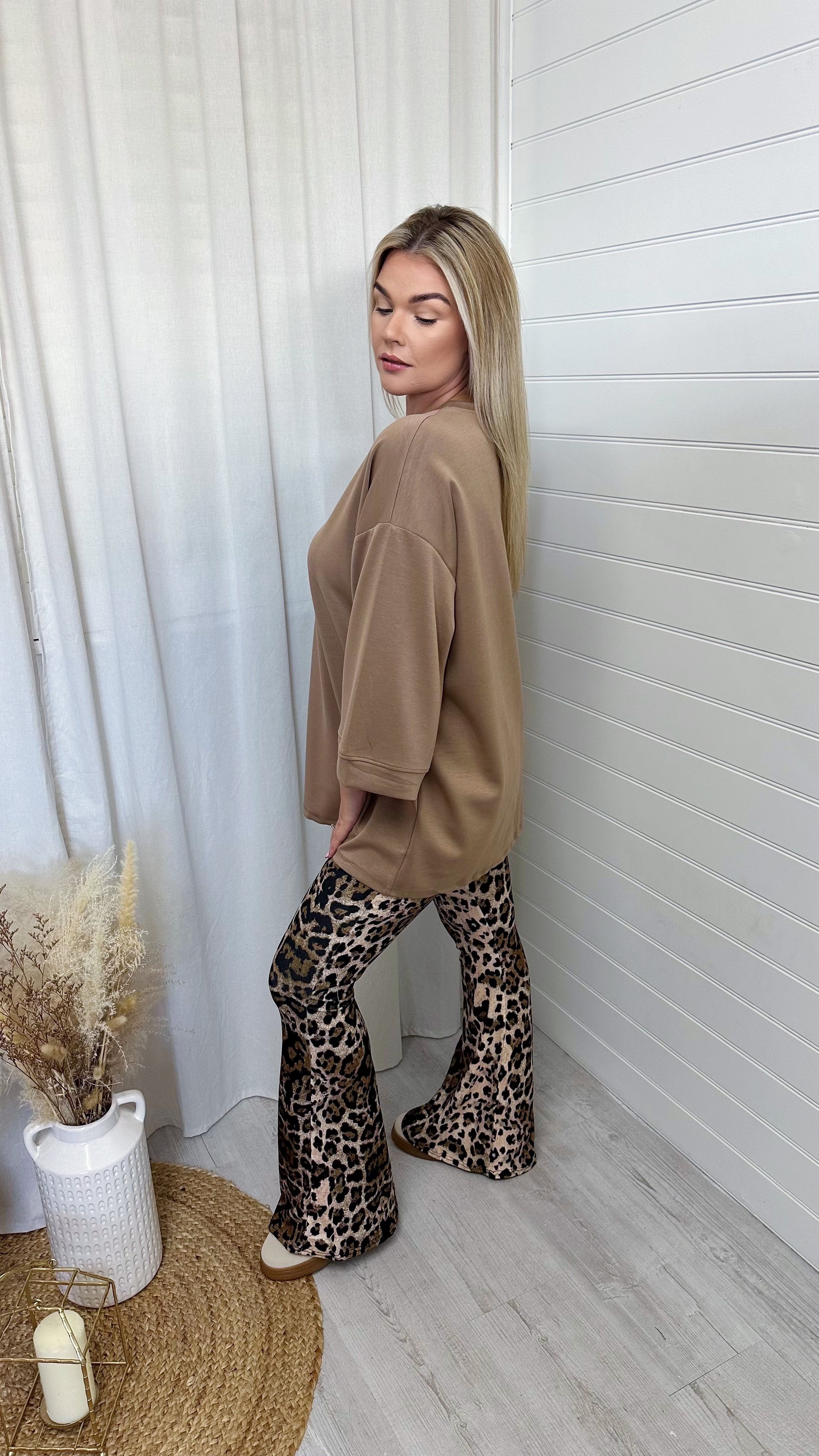 Drop Sleeve Oversized T-Shirt - SAND