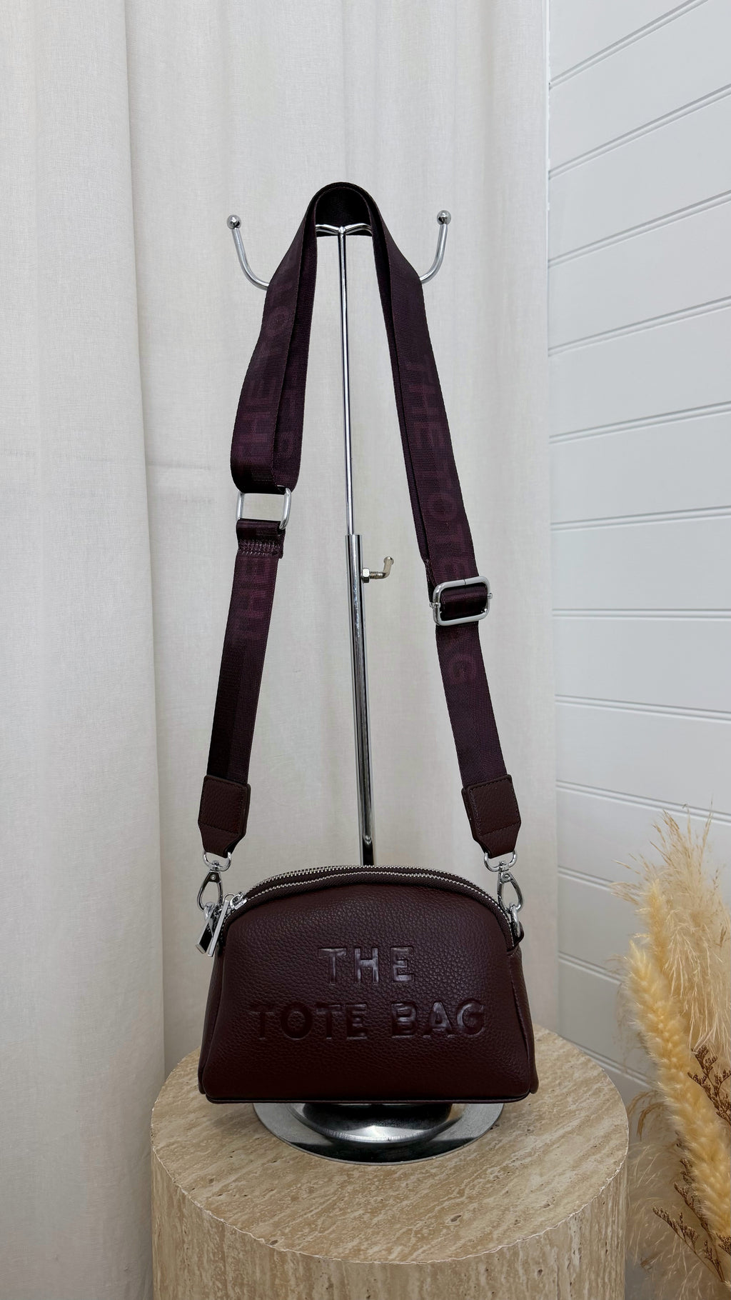 Double Zip Dome Cross Body Bag - FOREST BERRY