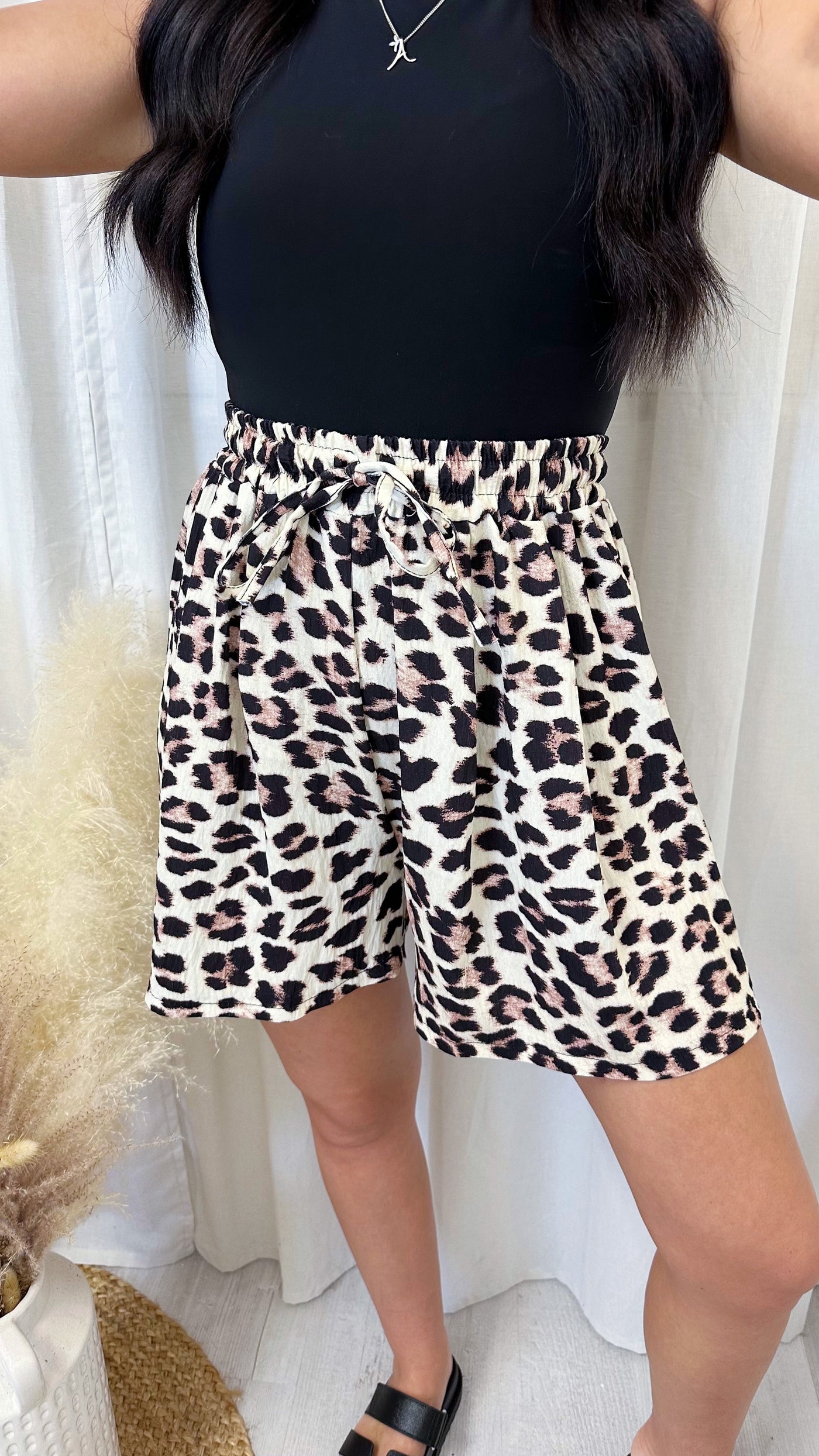 Leopard Print Baggy Shorts - LIGHT LEOPARD