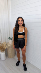 Boxer Waist Band Runner Shorts - BLACK
