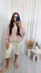 Polka Dot Lightweight Jacket - MINK