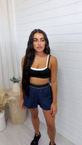 Boxer Waist Band Runner Shorts - NAVY