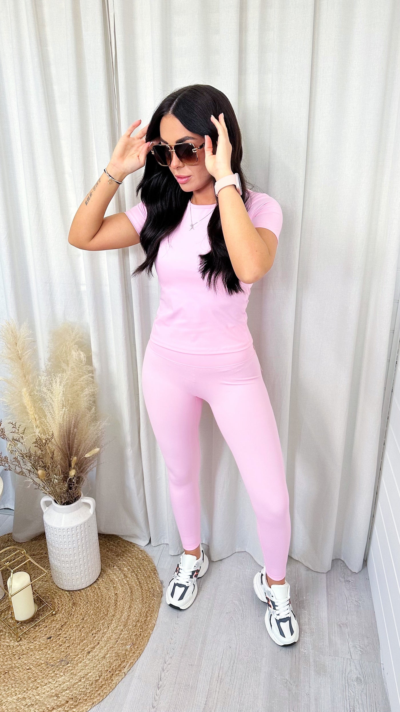 Butter Soft Gym Top and Leggings Co-Ord - BABY PINK