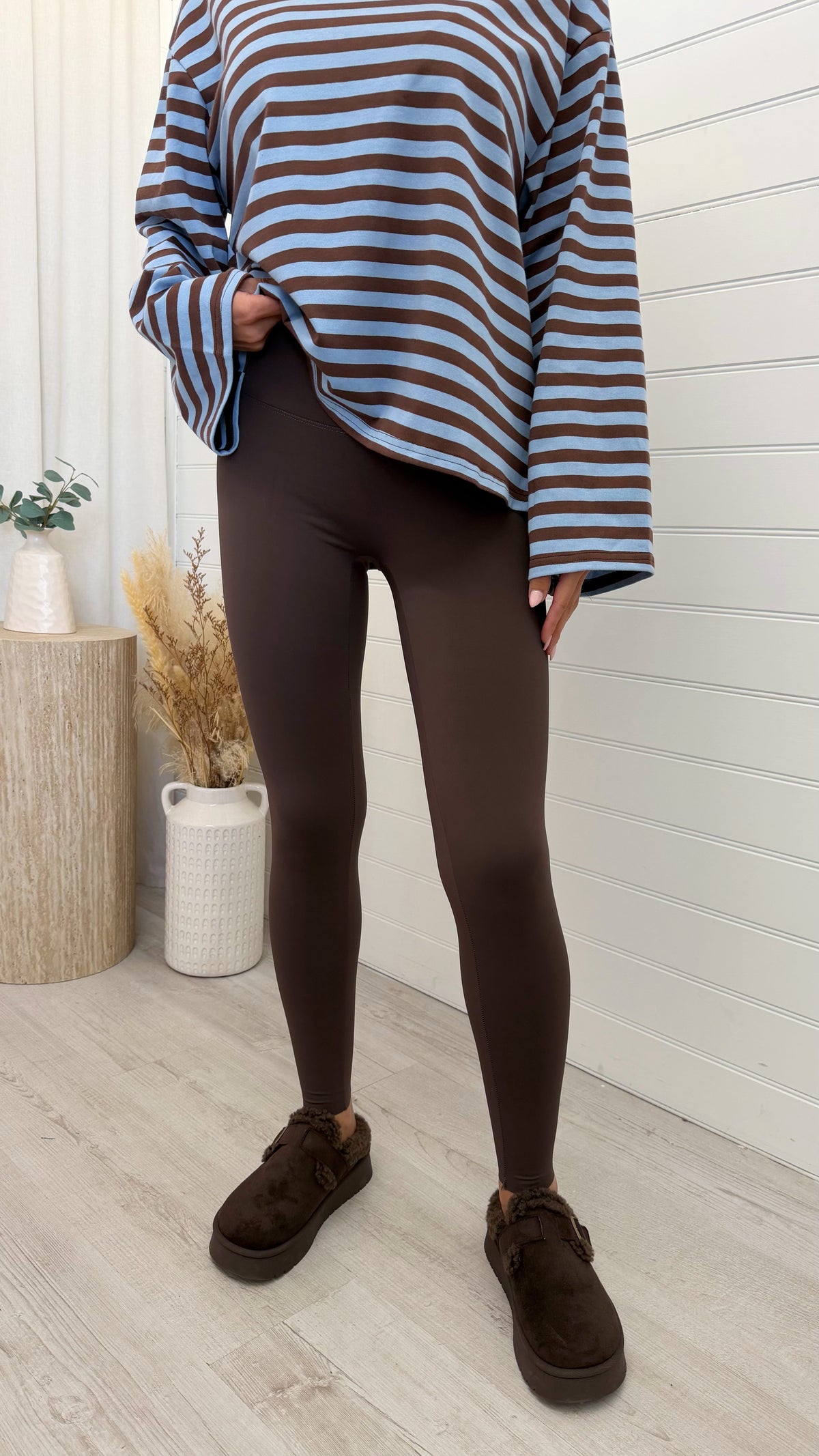 Body Sculpting Active Leggings - BROWN