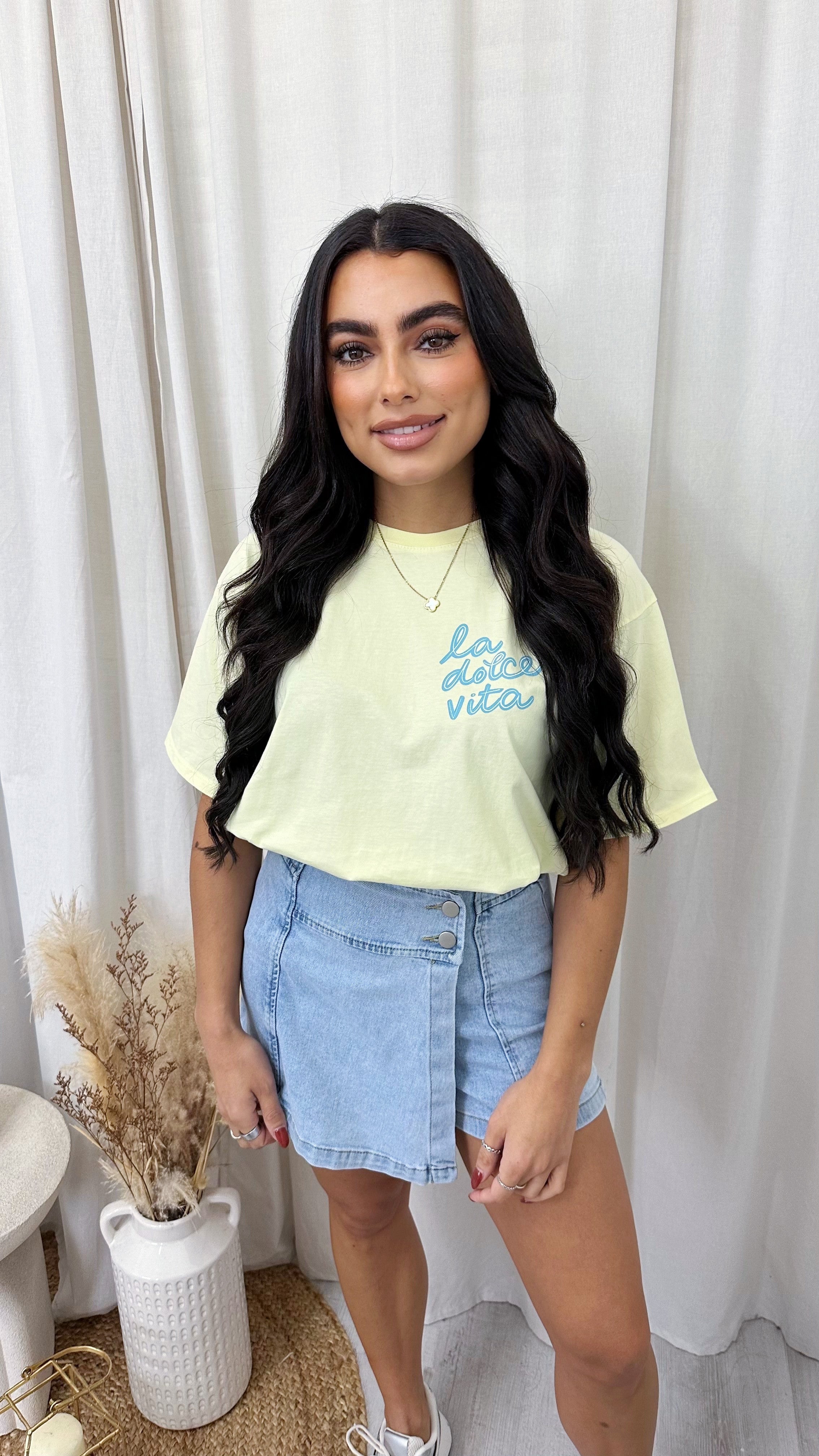 La Dolce Vita Graphic T-Shirt - LEMON