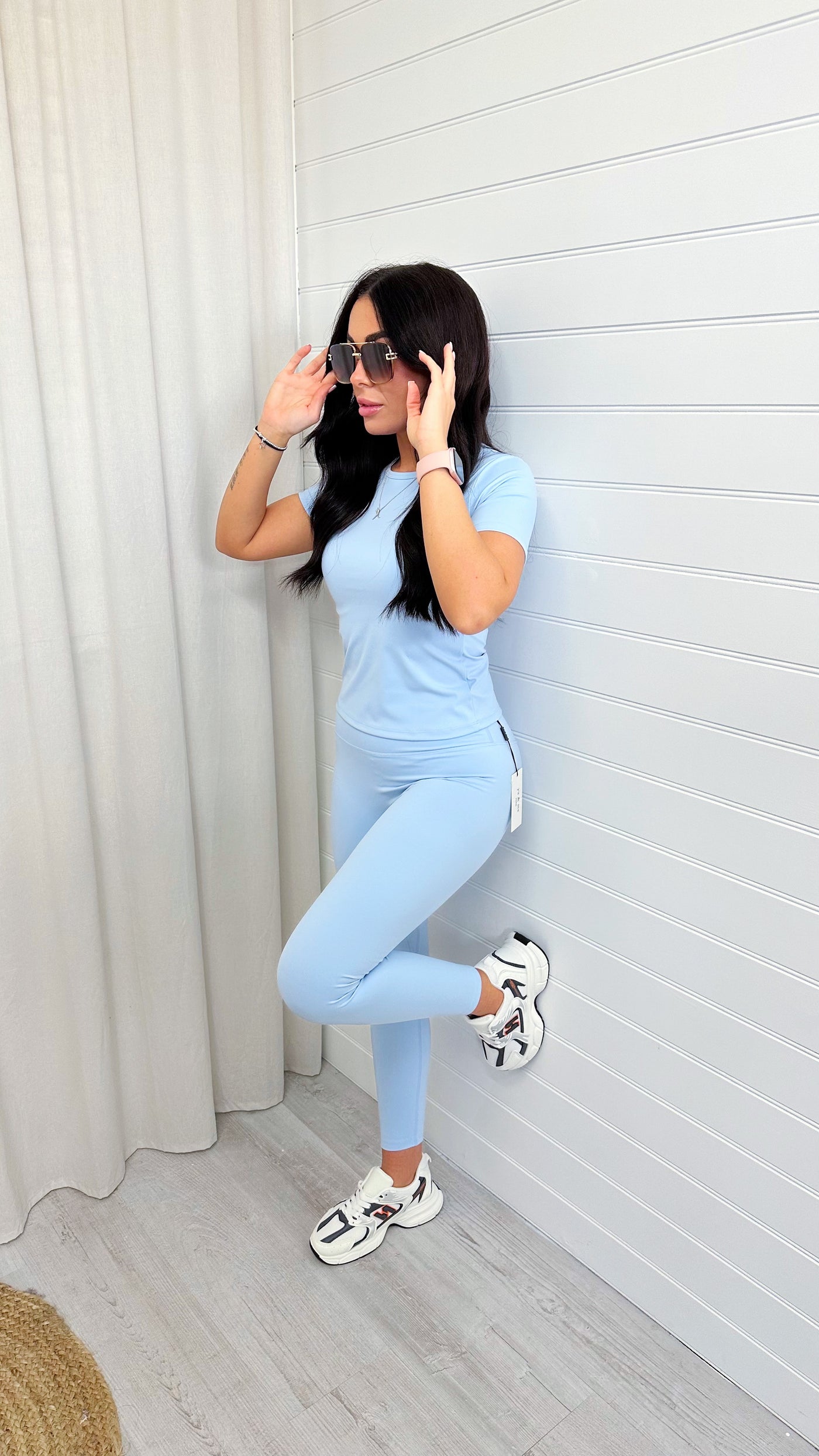 Butter Soft Gym Top and Leggings Co-Ord - BABY BLUE