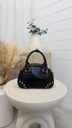 Structured Dome Handbag - BLACK